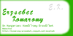 erzsebet komaromy business card